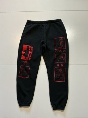 Hypland X Naruto Itachi Uchiha Akatsuki Manga Anime Black Jogger Sweatpants